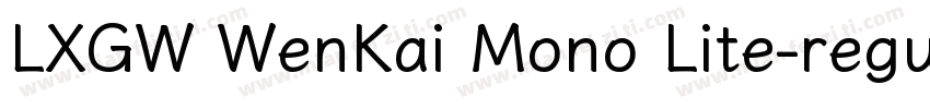 LXGW WenKai Mono Lite-regular字体转换